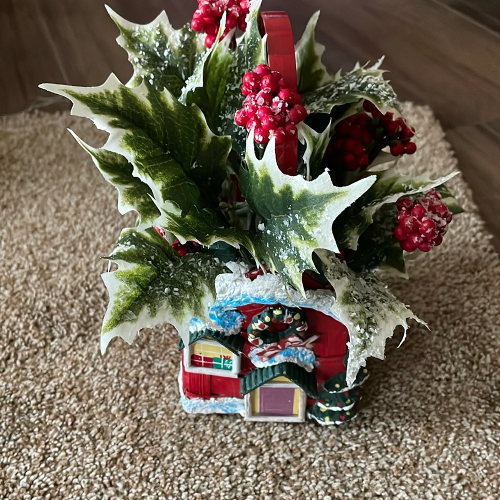 Christmas Shop Variegated Ivy Basket arrangement